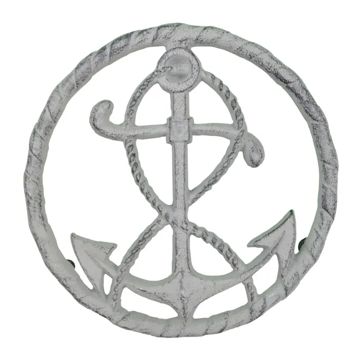 Decorative Cast Iron Trivet - Ships Anchor - 7.75" Wide