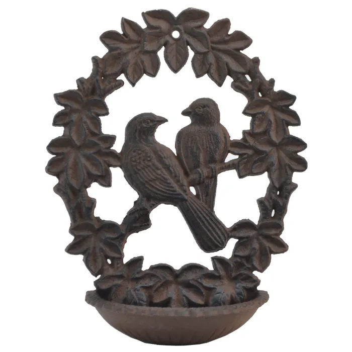 Decorative Cast Iron Wall Mount Bird Feeder - 9.75" Long