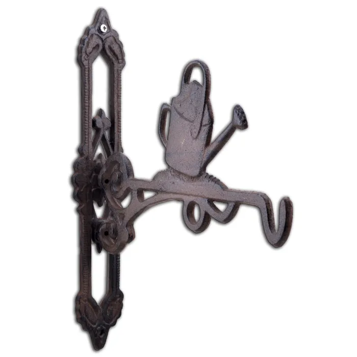 Decorative Watering Can Cast Iron Plant Hanger Hook - 10.375" Deep