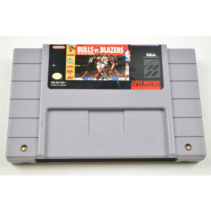 Super Nintendo (SNES) Game - Bulls Vs. Blazers And The NBA Playoffs - Basketball