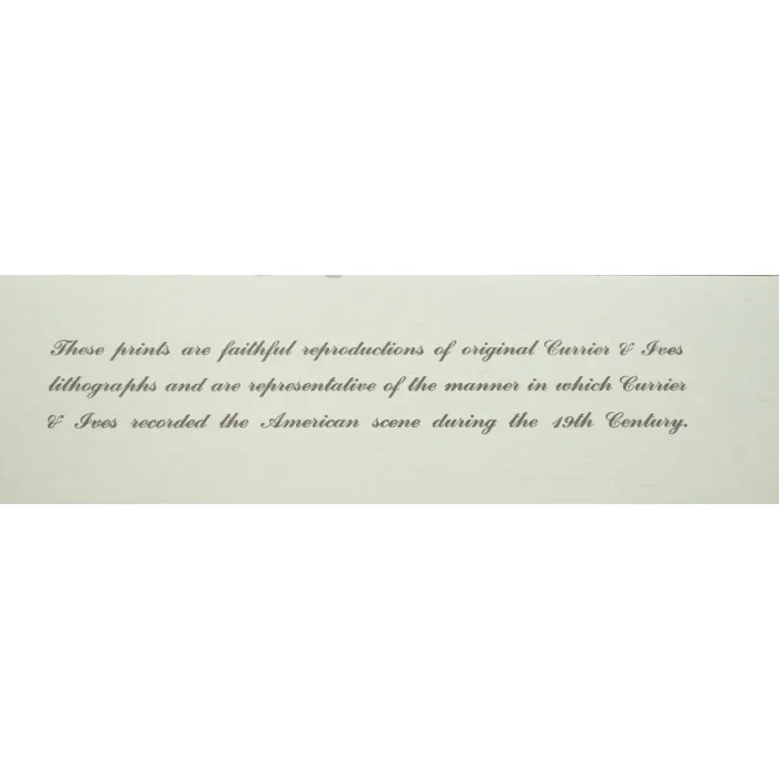 Currier & Ives Reproduction Prints Of Lithographs From The 19th Century - Set Of Six