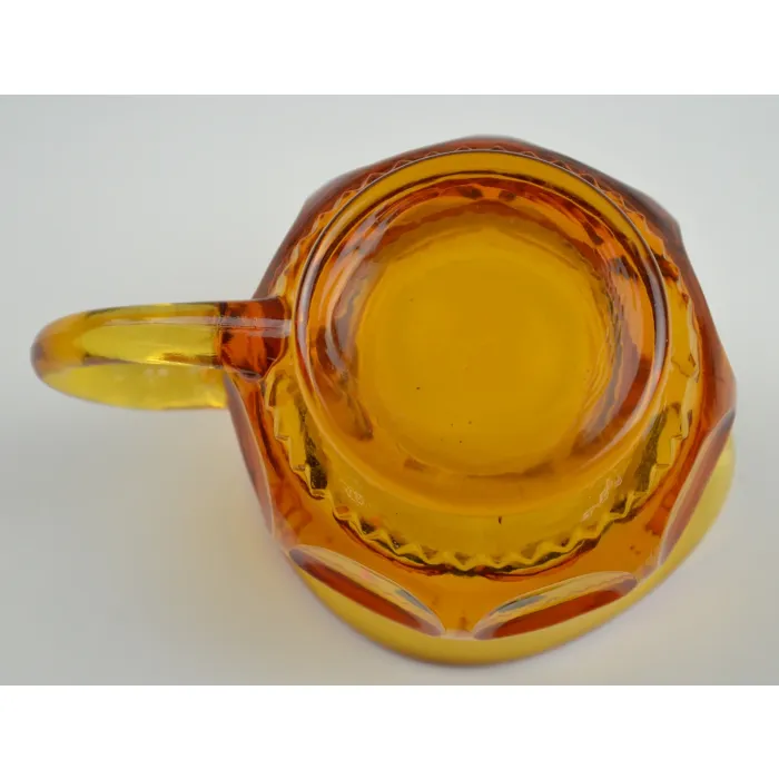 Indiana Glass - King's Crown Amber Pattern - Creamer Pitcher - 3" Tall