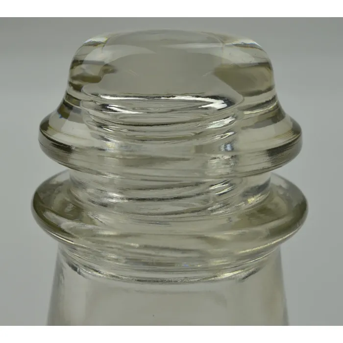 Hemingray No. 16 25-48 - Clear Glass Insulator - 4" Tall