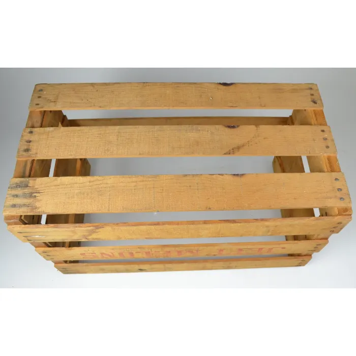 Handmade Jeff Melons Vintage Wooden Crate - 13.25" Tall