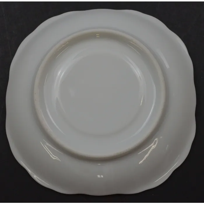 Porcelain Teacup & Saucer Set - Hand Painted Floral Pattern - Signed Lindy