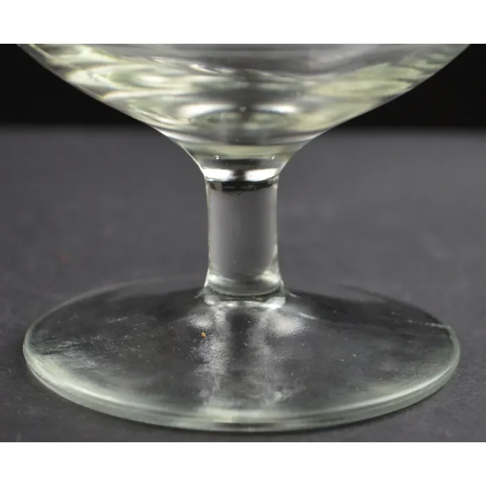 Clear Etched Glass Criss Cross Pattern Sherbet - 3.5" Tall