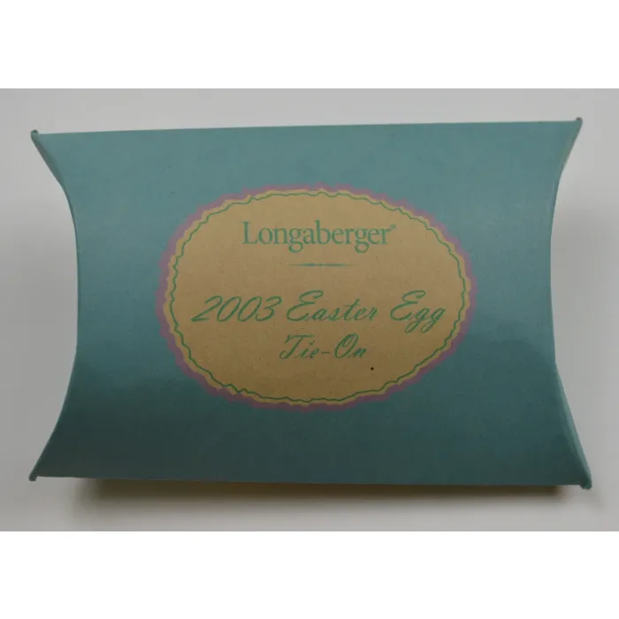 Longaberger Pottery 2003 Happy Easter Basket Tie-On