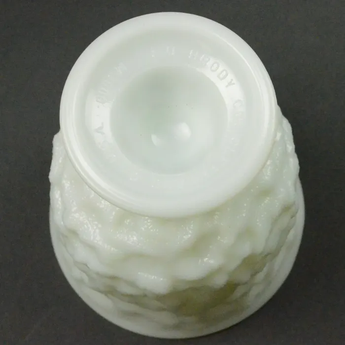 E.O. Brody - M3000 Milk Glass Pattern - Pedestal Planter - 6.5" Tall