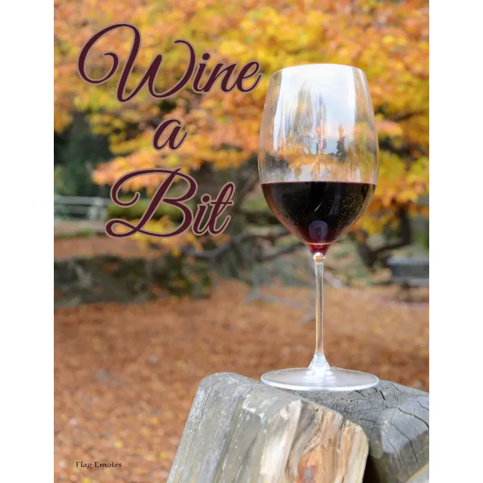 Flag Emotes - Double Sided Garden Flag - Wine A Bit