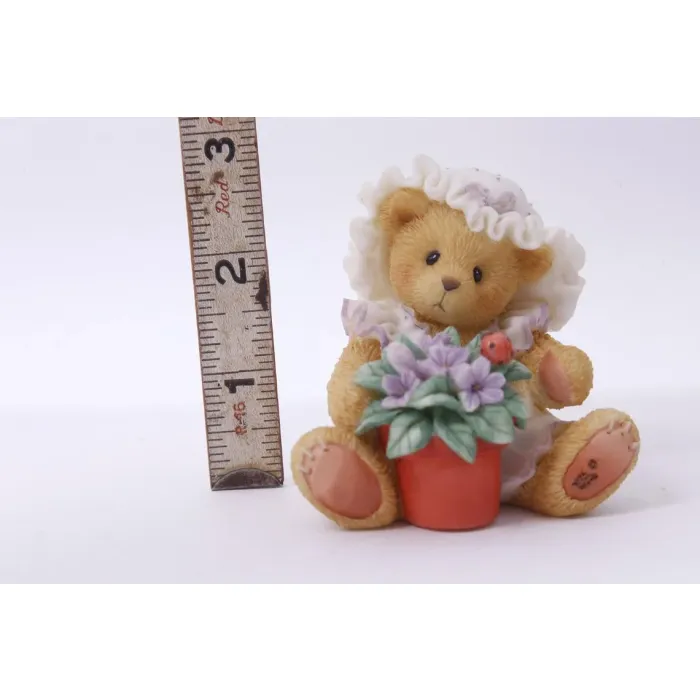 Violet, Cherished Teddies, Teddy Bear, Enesco, Priscilla Hillman, 1995, Figurine