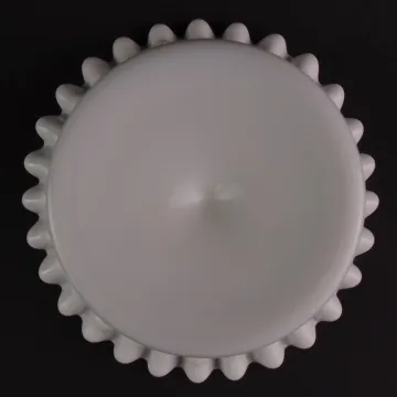 Fenton Art Glass - Hobnail Milk Glass - Peanut Compote - 5.75 Tall
