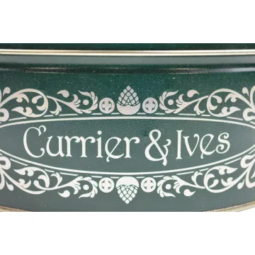 Schwan's Currier & Ives The Skating Pond Christmas 2000 Tin - 9.875 Wide