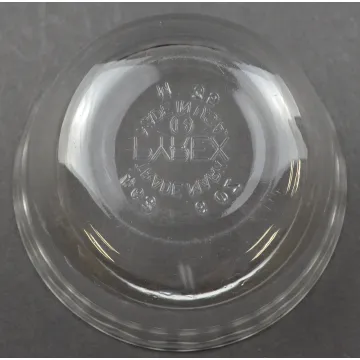 Pyrex - Originals Clear Pattern - Crimped Edge Custard Cup - 3.75 Wide