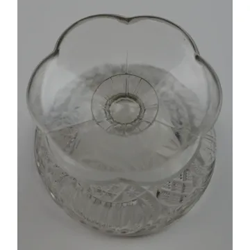 Vintage Clear Pressed Glass Footed Compote - 3.5 Tall