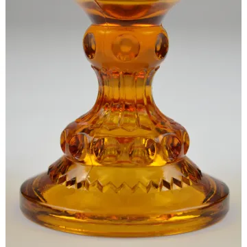 Indiana Glass - King's Crown Amber Pattern - Compote - 5.25 Tall
