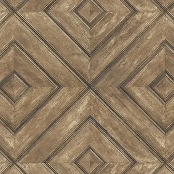 Wood Tile Wallpaper Brown, Walnut Norwall Wallcovering FH37512