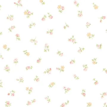 AB31062 Shabby Rose Buds Wallpaper Light Pink, Green, Beige Abby 3 Norwall Wallcovering