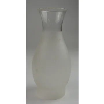 Vintage Small Scalloped Top Frosted Glass Hurricane Lamp Chimney