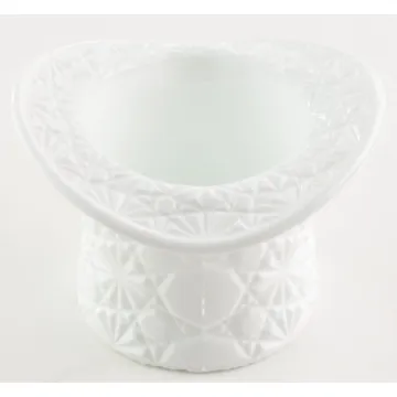 Fenton Art Glass Top Hat Topper - Daisy & Button Milk Glass - 3.25 Tall