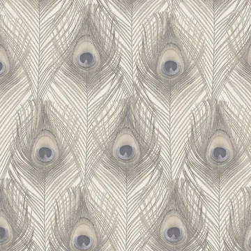 Peacock Wallpaper Beige, Cream, Cappuccino Norwall Wallcovering G67979