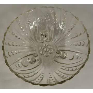 Anchor Hocking - Burple Clear Pattern - Large Dessert Bowl  - 8.5 Round