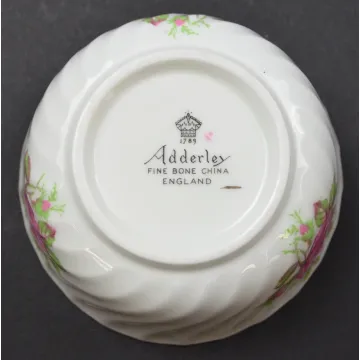 Adderley Fine Bone China Pink Rose Open Sugar - 3.25 Wide