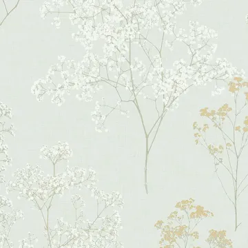 FH37511 Queen Anne's Lace Wallpaper Green, Ochre, Orange, Sage, Mint, Mint Green Farmhouse Living Norwall Wallcovering
