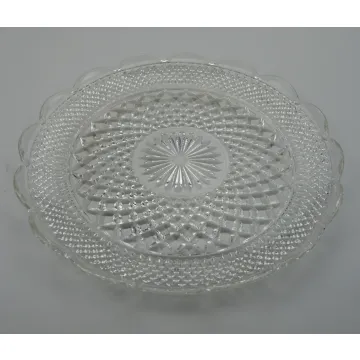 Anchor Hocking Glass - Wexford Clear Pattern - Lazy Susan Tray - 14 Round