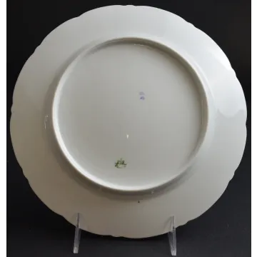 PS Bavarian Porcelain China Dinner Plate - Pink Floral Pattern - Bavaria Germany