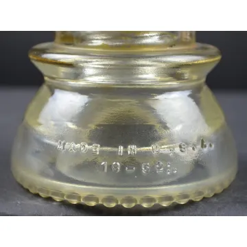 Vintage Hemingray No. 42 Clear Glass Insulator - 18-52 - 4 Tall