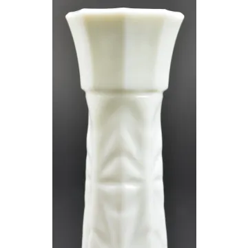 Hoosier Glass - Starburst Milk Glass Pattern - Bud Vase - 8.875 Tall