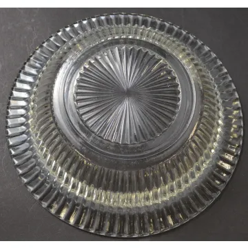 Clear Glass Bowl - Fluted Design Large Rim - 7.375 Round