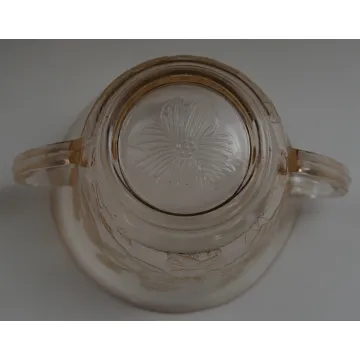 Macbeth Evans Glass - Dogwood Pink Pattern - Open Sugar - 2.625 Tall