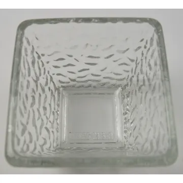 Disaronno Clear Glass Square Bowl - 3.125 Tall
