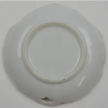 Nasco Yellow And Pink Floral Pattern Ring Dish With Gold Trim - 4 Wide