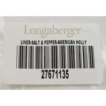Longaberger Salt & Pepper Basket Liner - American Holly