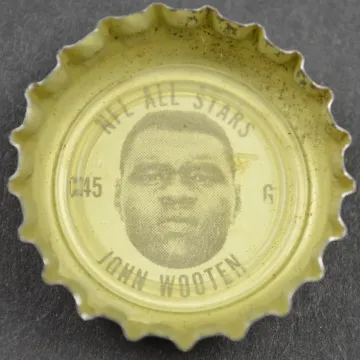 Coca Cola NFL Bottle Cap - Cleveland Browns - John Wooten - Coke King Size