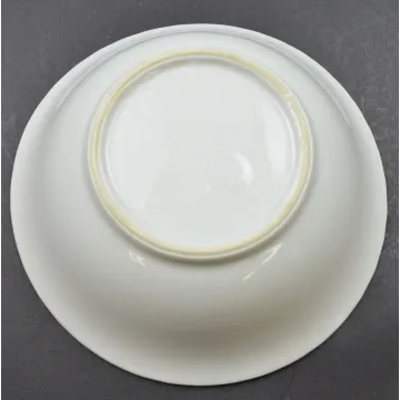 White China Rose Design Gold Trimmed Bowl - 6 Round