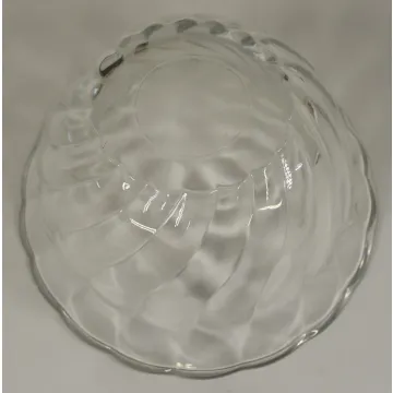 Clear Glass Swirl Pattern Bowl - 3.25 Tall