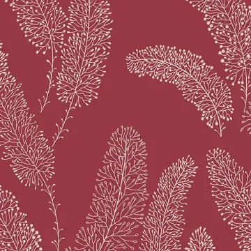PA34252 Feather Wallpaper Red Paradise Norwall Wallcovering