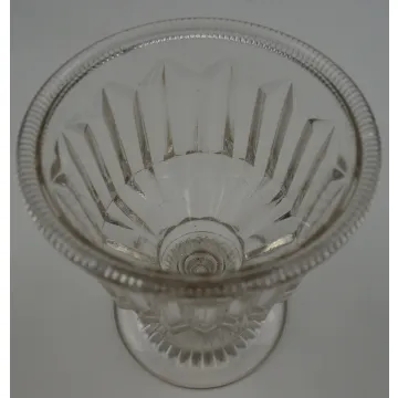 EAPG Clear Glass Footed Sugar - Triangular Prism - Circa 1850's