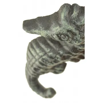 Cast Iron Wall Hook - Verdigris Seahorse Design - 5.5 Tall