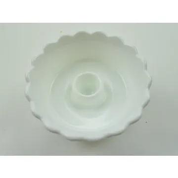 Fenton Art Glass Candle Bowl Candlestick Holder - Hobnail Milk Glass Pattern
