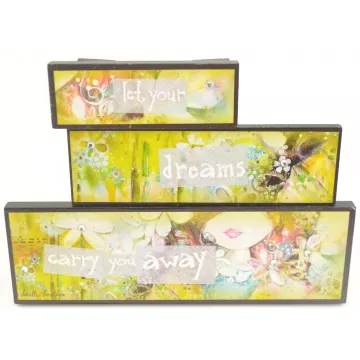 Hopeful Hearts - Stacked Blocks Sign - Let Your Dreams Carry You Away