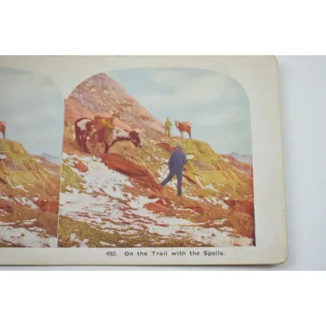 Antique Stereoview - No. 402 - On The Trail With The Spoils