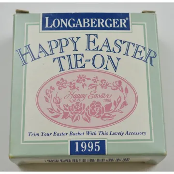 Longaberger Pottery 1995 Happy Easter Tie-On