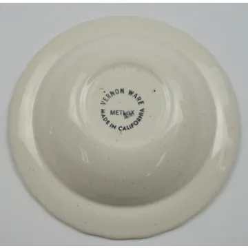 Metlox Vernon Ware - True Blue Pattern - Fruit / Dessert Bowl - Hand Painted