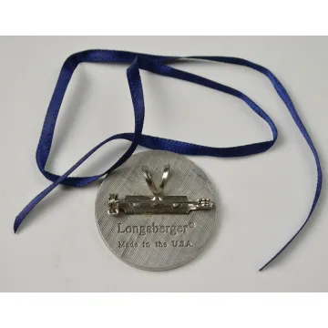 Longaberger Collectors Club Celebrating Ten Years Pewter Pin / Tie-On