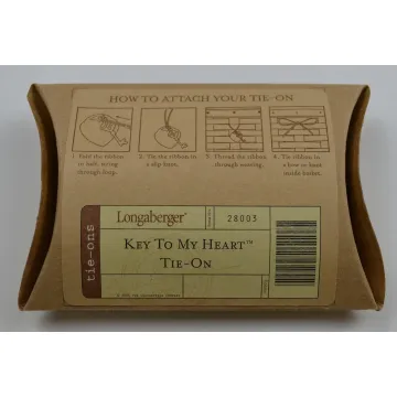 Longaberger Key To My Heart Tie-On