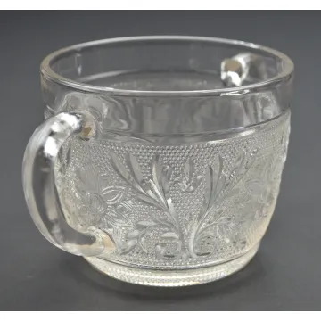 Anchor Hocking Glass - Sandwich Clear Pattern - Open Sugar - 3 Tall